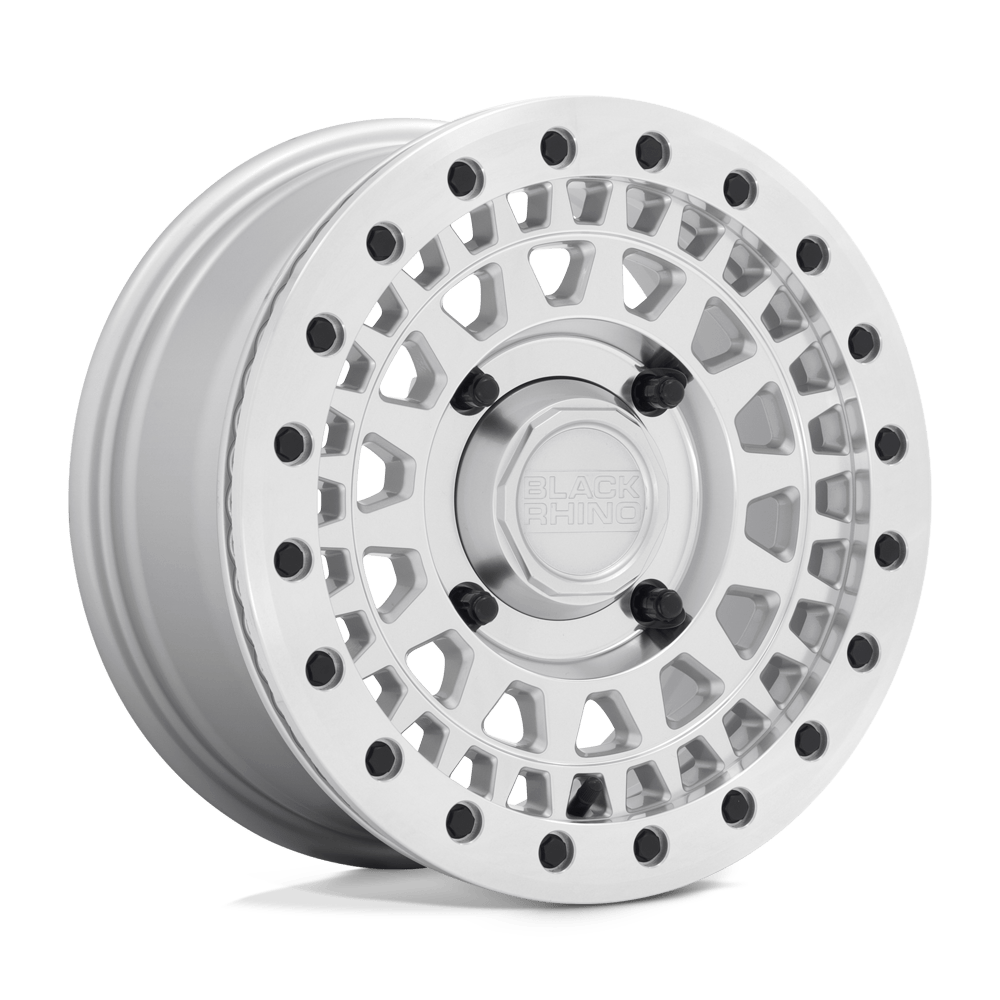 Black Rhino Hard Alloys - UTV PARKER UTV BEADLOCK SILVER WITH MIRROR CUT FACE