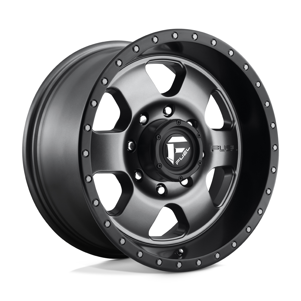 Fuel D619 PODIUM MATTE GUN METAL BLACK BEAD RING