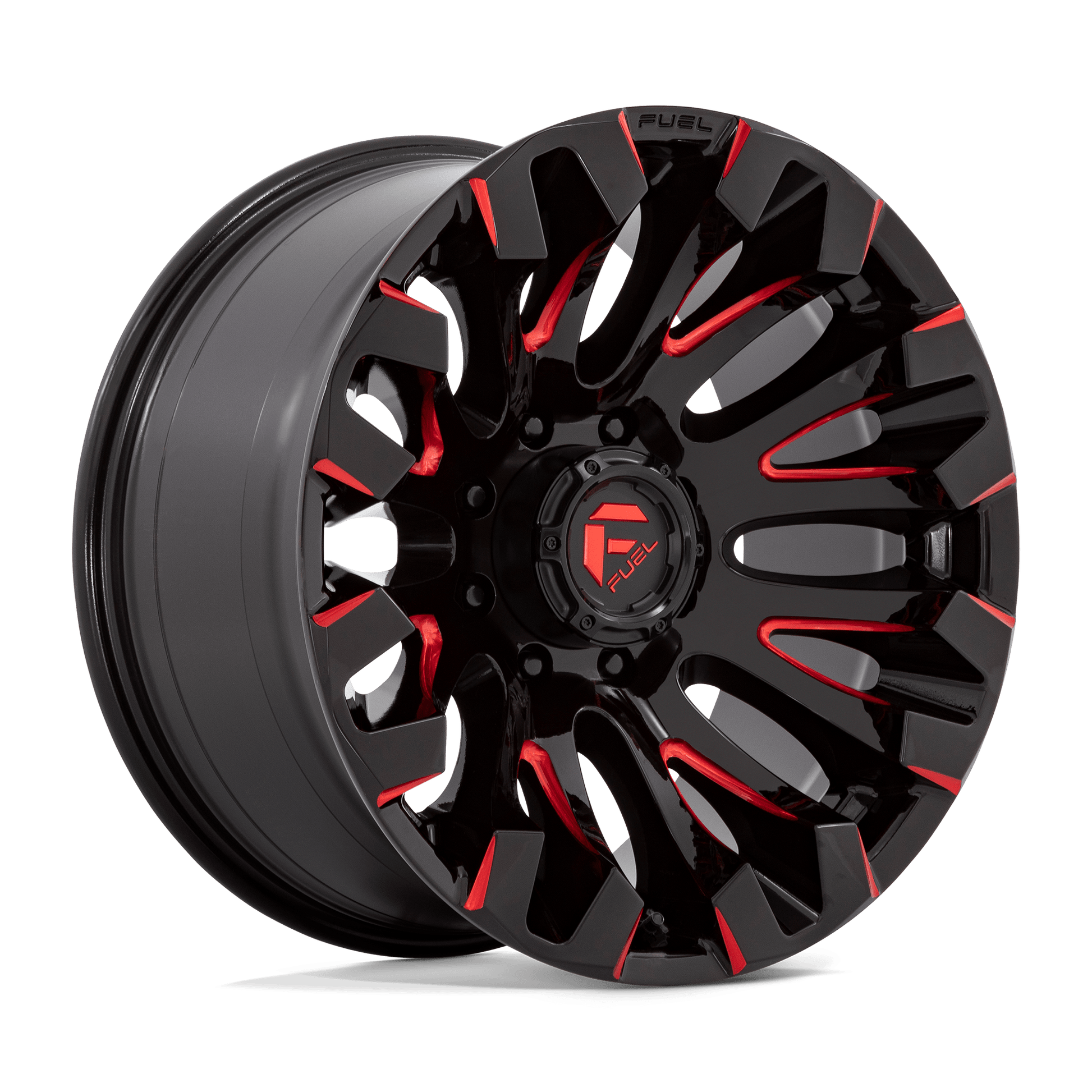 Fuel D829 QUAKE GLOSS BLACK MILLED RED TINT