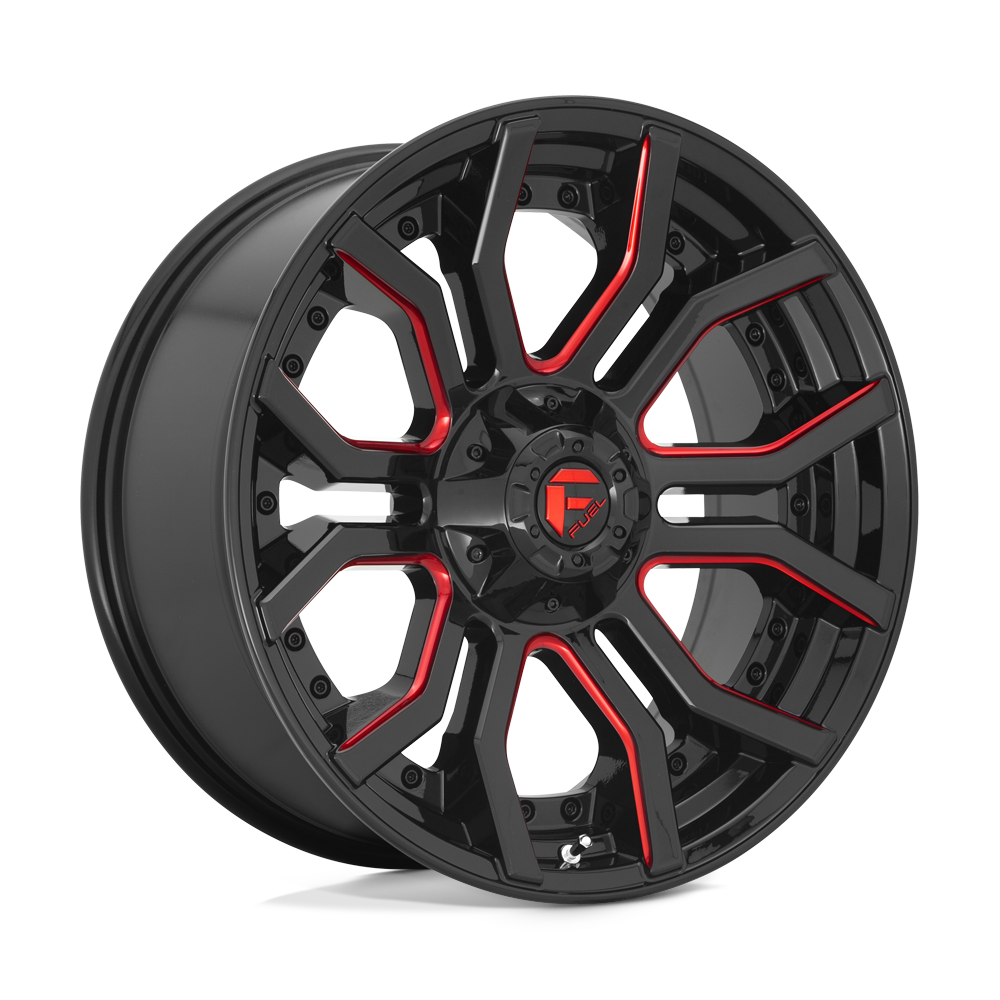 Fuel D712 RAGE GLOSS BLACK RED TINTED CLEAR