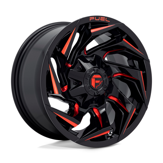 Fuel D755 REACTION GLOSS BLACK MILLED WITH RED TINT