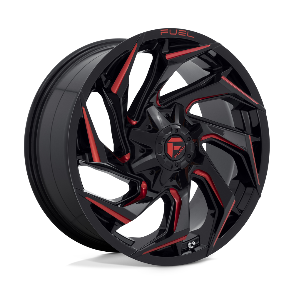 Fuel D755 REACTION GLOSS BLACK MILLED WITH RED TINT