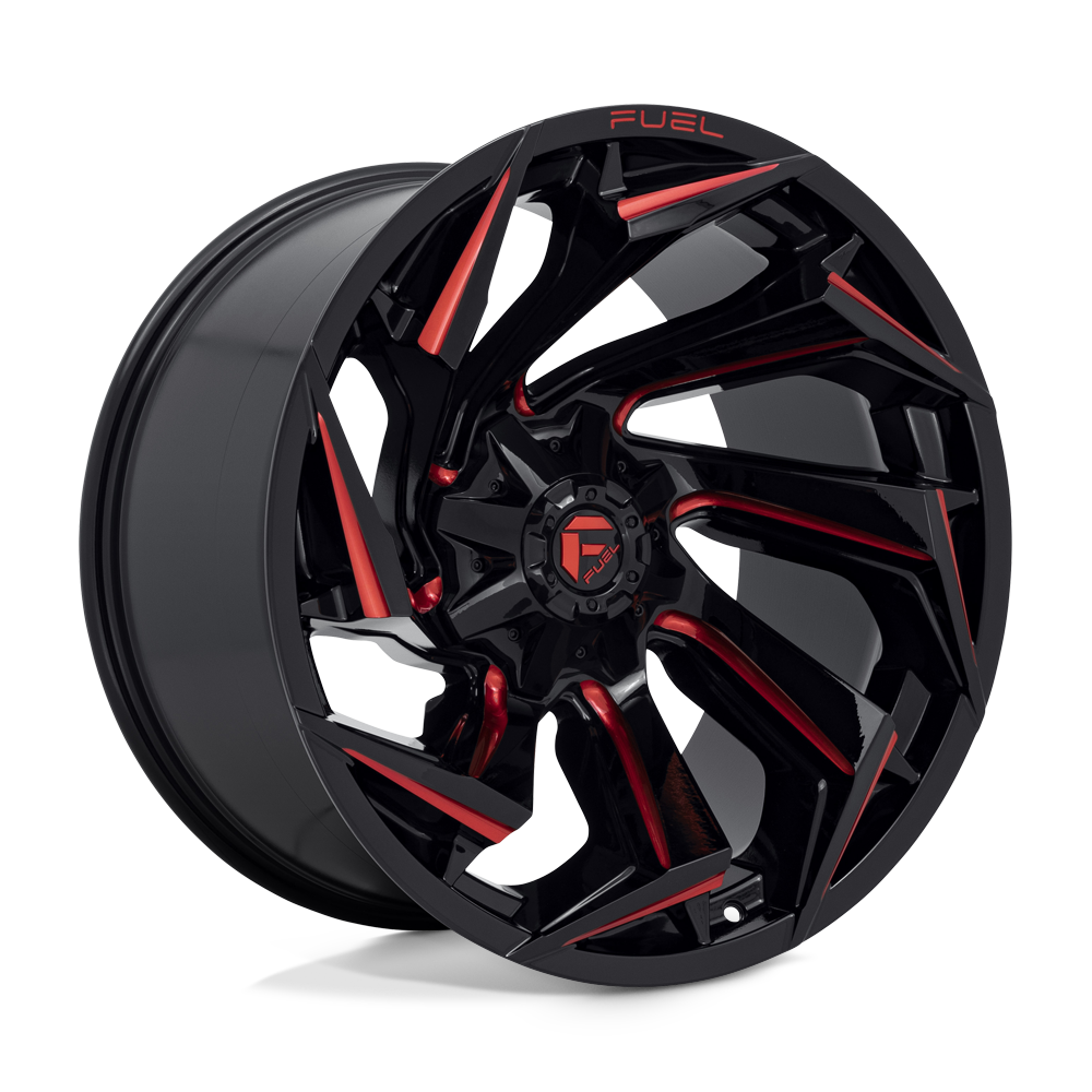 Fuel D755 REACTION GLOSS BLACK MILLED WITH RED TINT