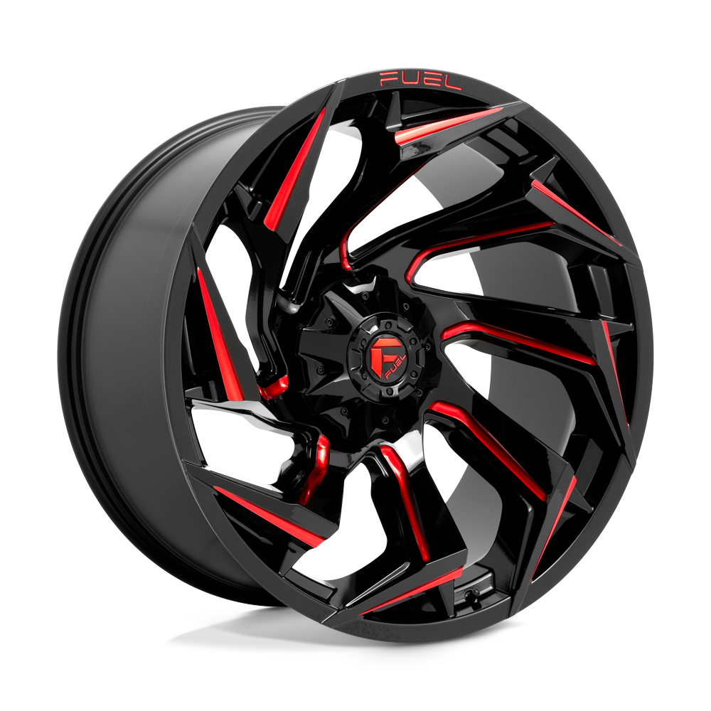 Fuel D755 REACTION GLOSS BLACK MILLED WITH RED TINT