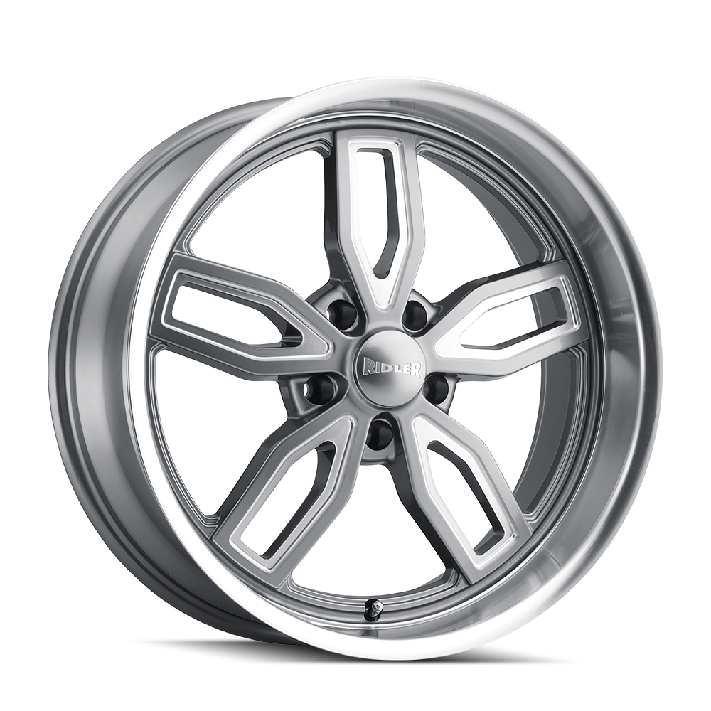 Ridler 608 Custom Wheel Gloss Grey Milled