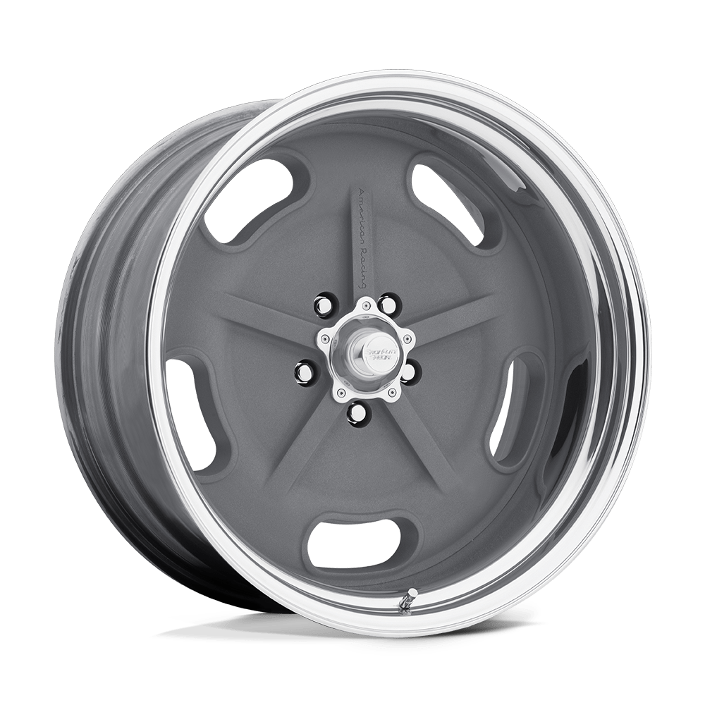 American Racing Vintage VN470 SALT FLAT MAG GRAY CENTER POLISHED BARREL
