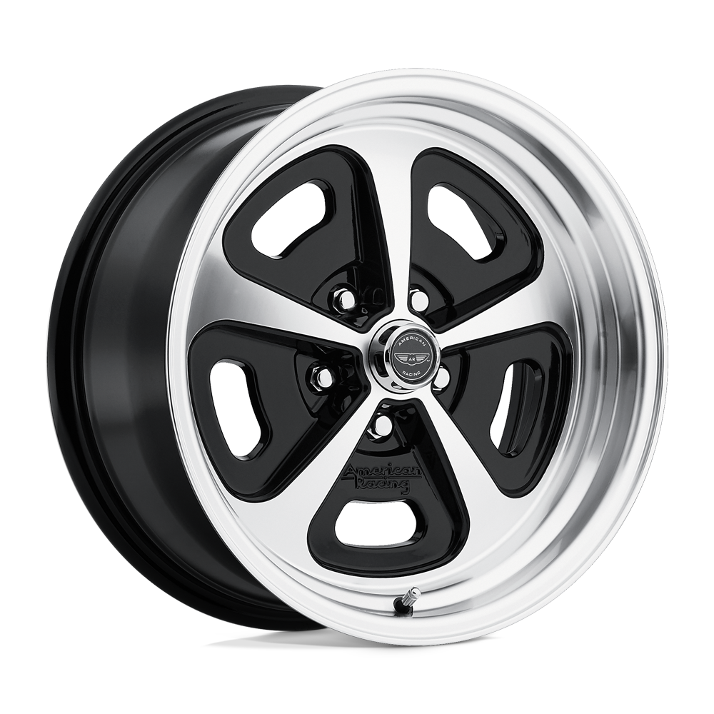 American Racing Vintage VN501 500 MONO CAST GLOSS BLACK MACHINED