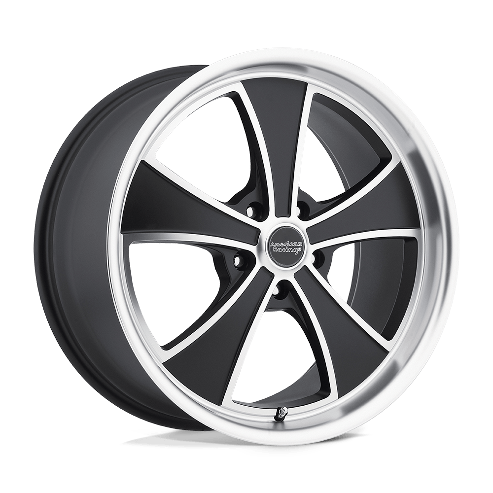 American Racing Vintage VN807 MACH 5 SATIN BLACK MACHINED