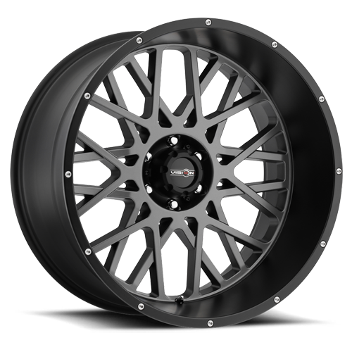 VISION ROCKR CUSTOM WHEEL Anthracite with Satin Black Lip