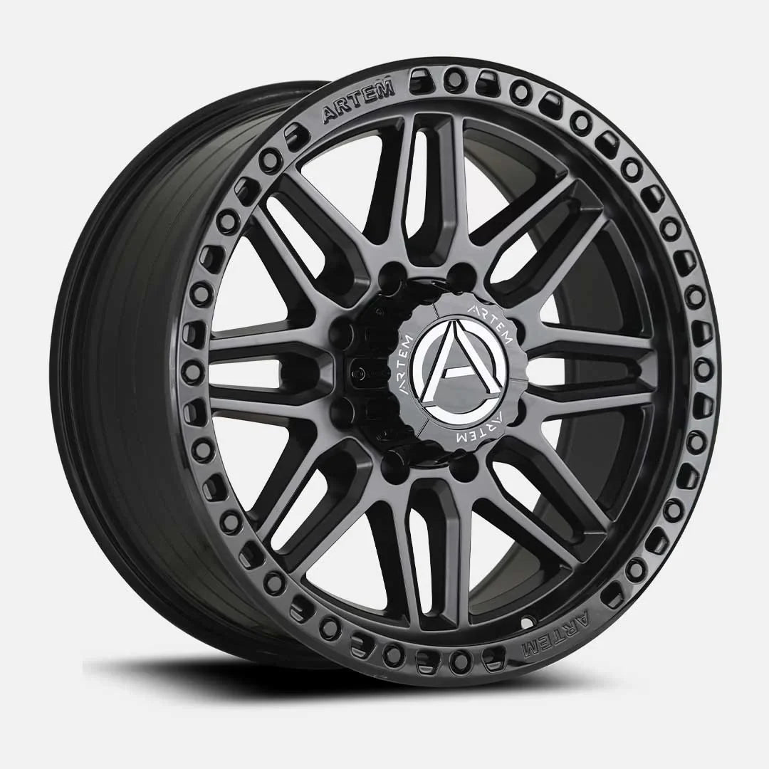 ARTEM OFFROAD GRIMLOCK SATIN BLK.FACE W/GLOSS BLK.RING