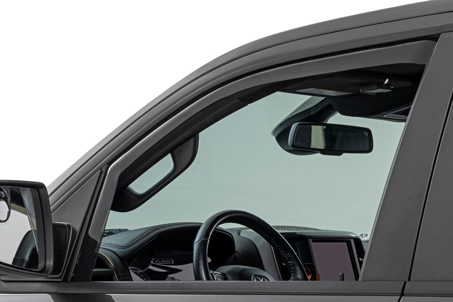 Rough Country Side Window Deflectors | In Channel Rain Guard | Ram 1500 (19-26)/1500 TRX (21-24)