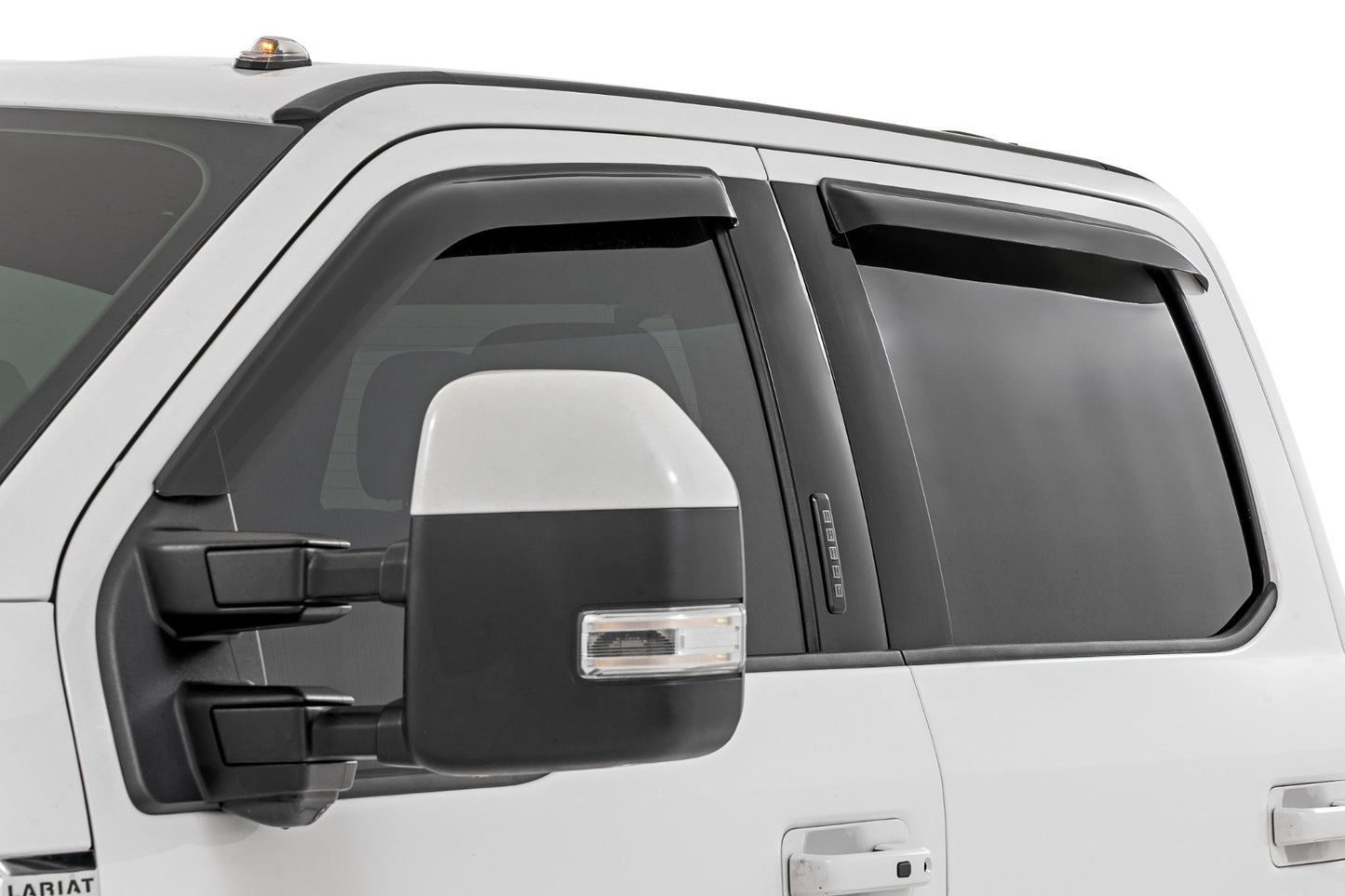 Rough Country Side Window Deflectors | Tape On Rain Guard | Ford F-150 (17-25)/F-250 (15-26)