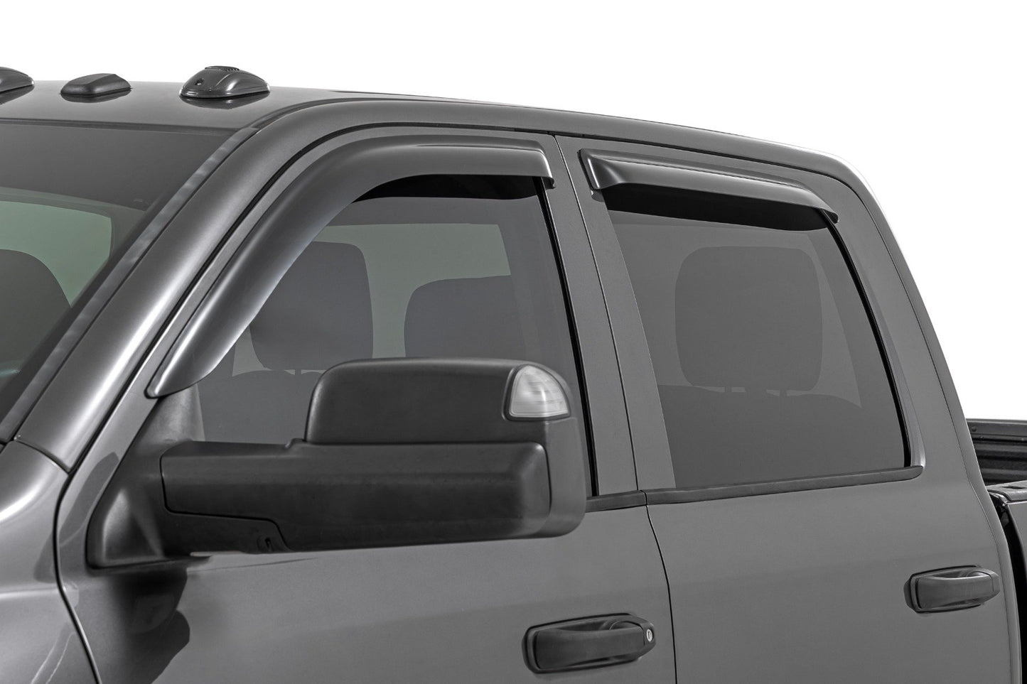Rough Country Side Window Deflectors | Tape On Rain Guard | Ram 1500 (09-18)/2500 (10-26)