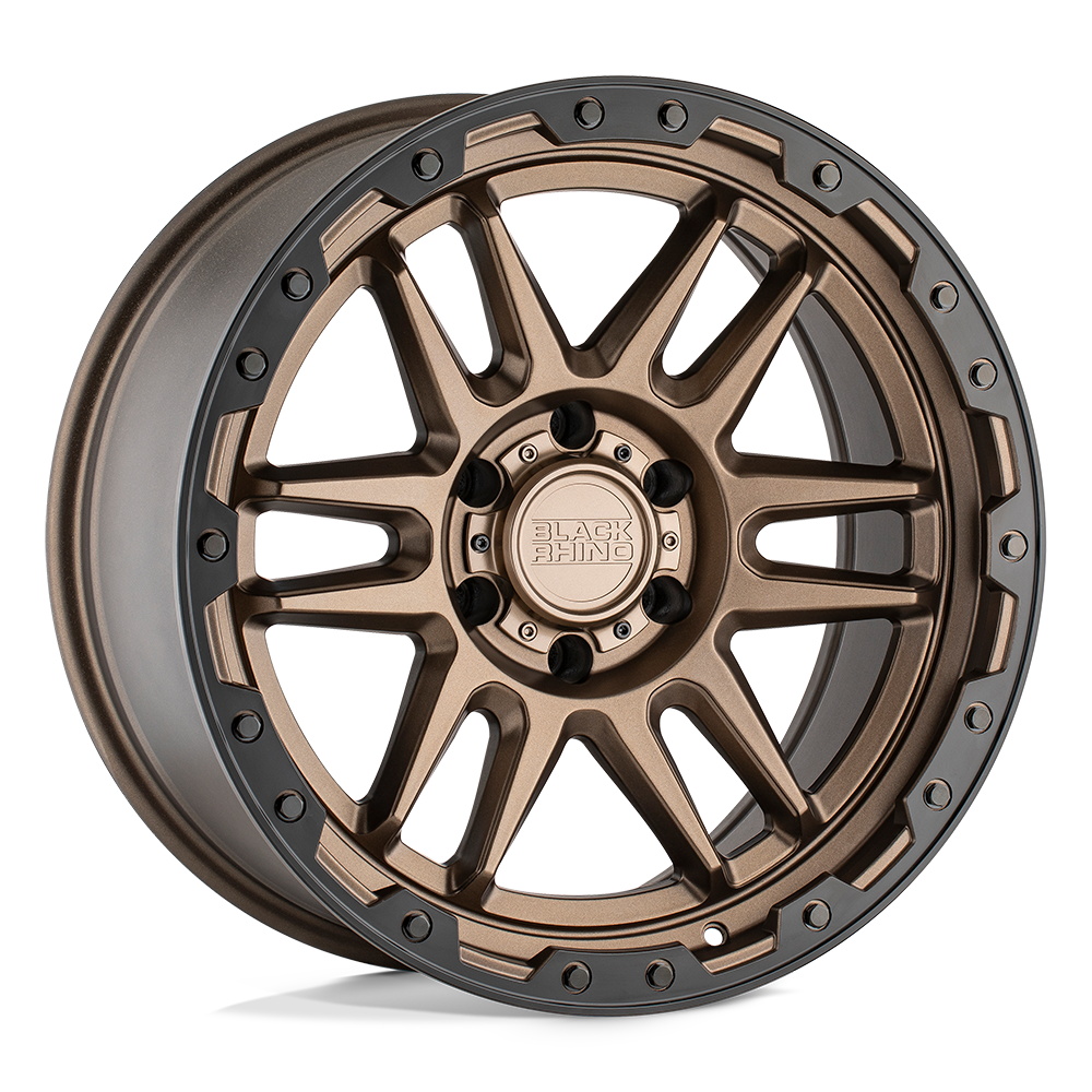 Black Rhino Hard Alloys APACHE MATTE BRONZE W/ BLACK RING & BLACK BOLTS