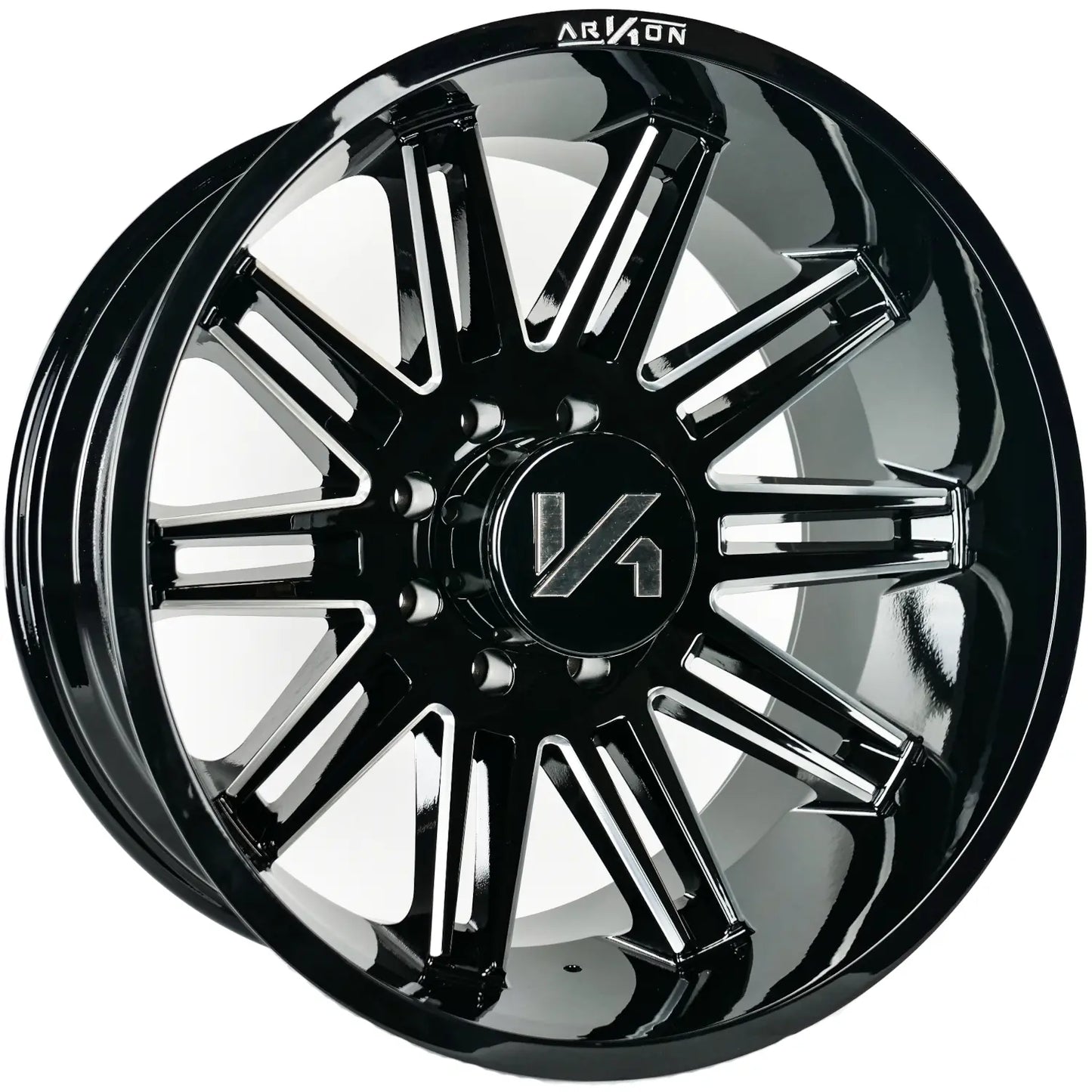 ARKON OFFROAD CHURCHILL 22X12 8X170 -51 125.5 GLOSS BLACK W/ MILLED EDGES