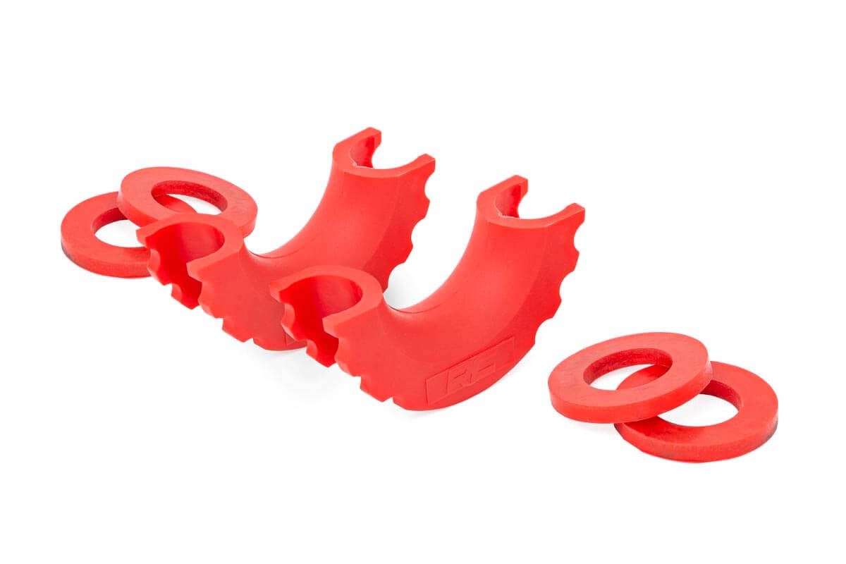 Rough Country D-Ring Isolator Kit | Pair | Red