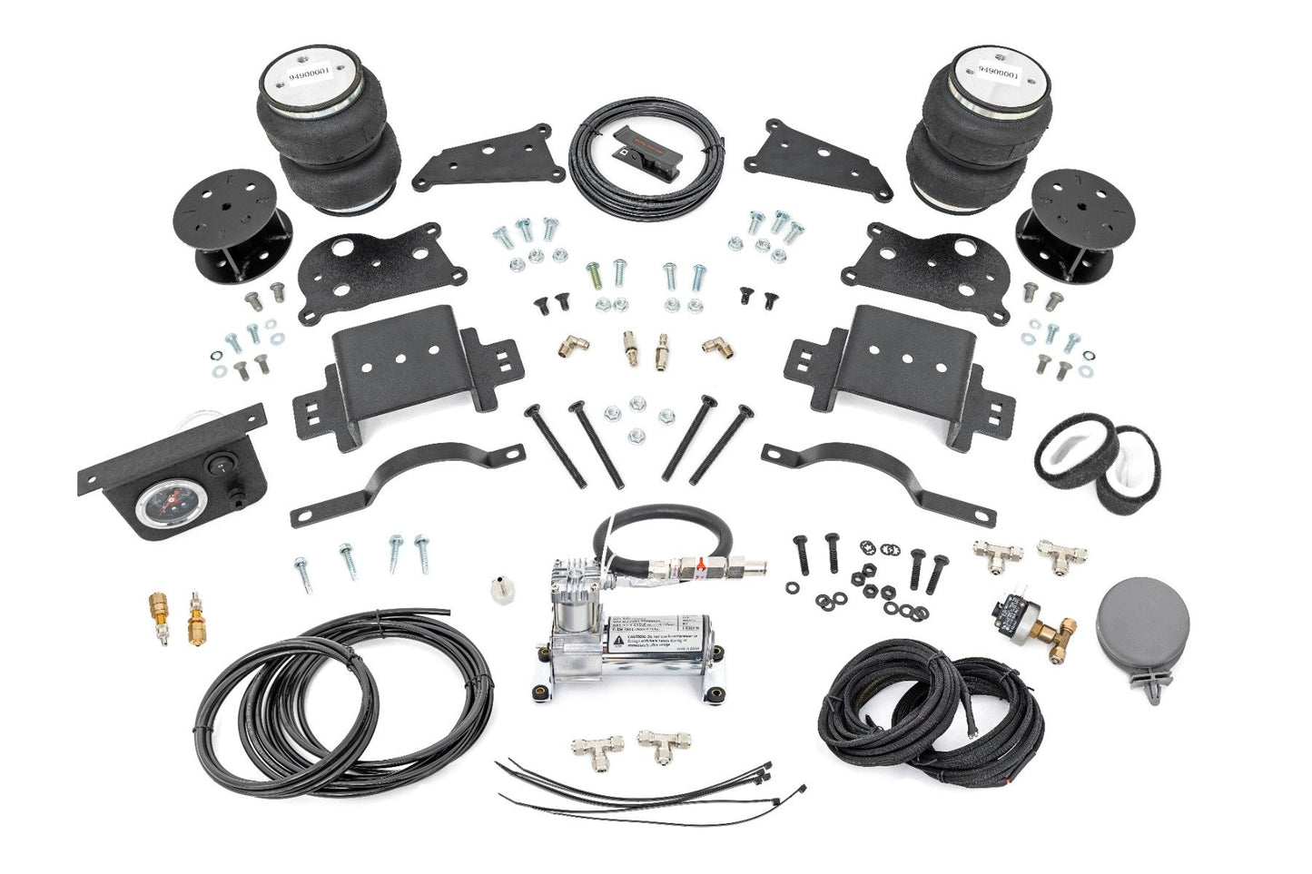 Rough Country Air Spring Spacer Kit w/ Compressor | 5" Lift | Ram 2500 4WD (2014-2026)