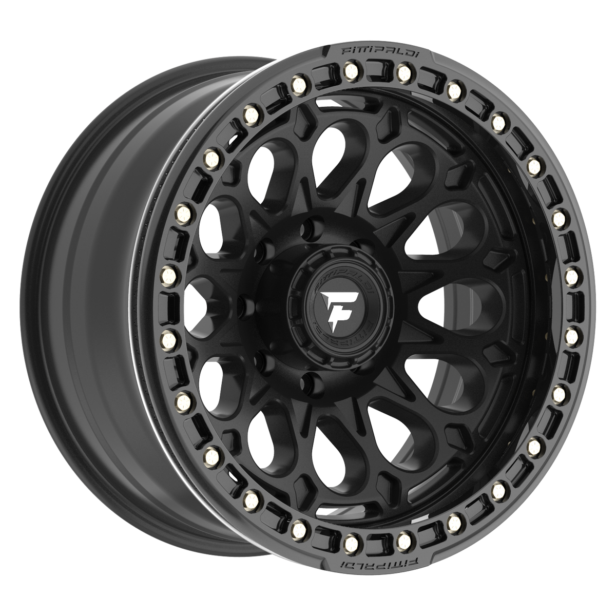 Fittipaldi FB153 Custom Wheel Satin Black with Gloss Black Forged Ring