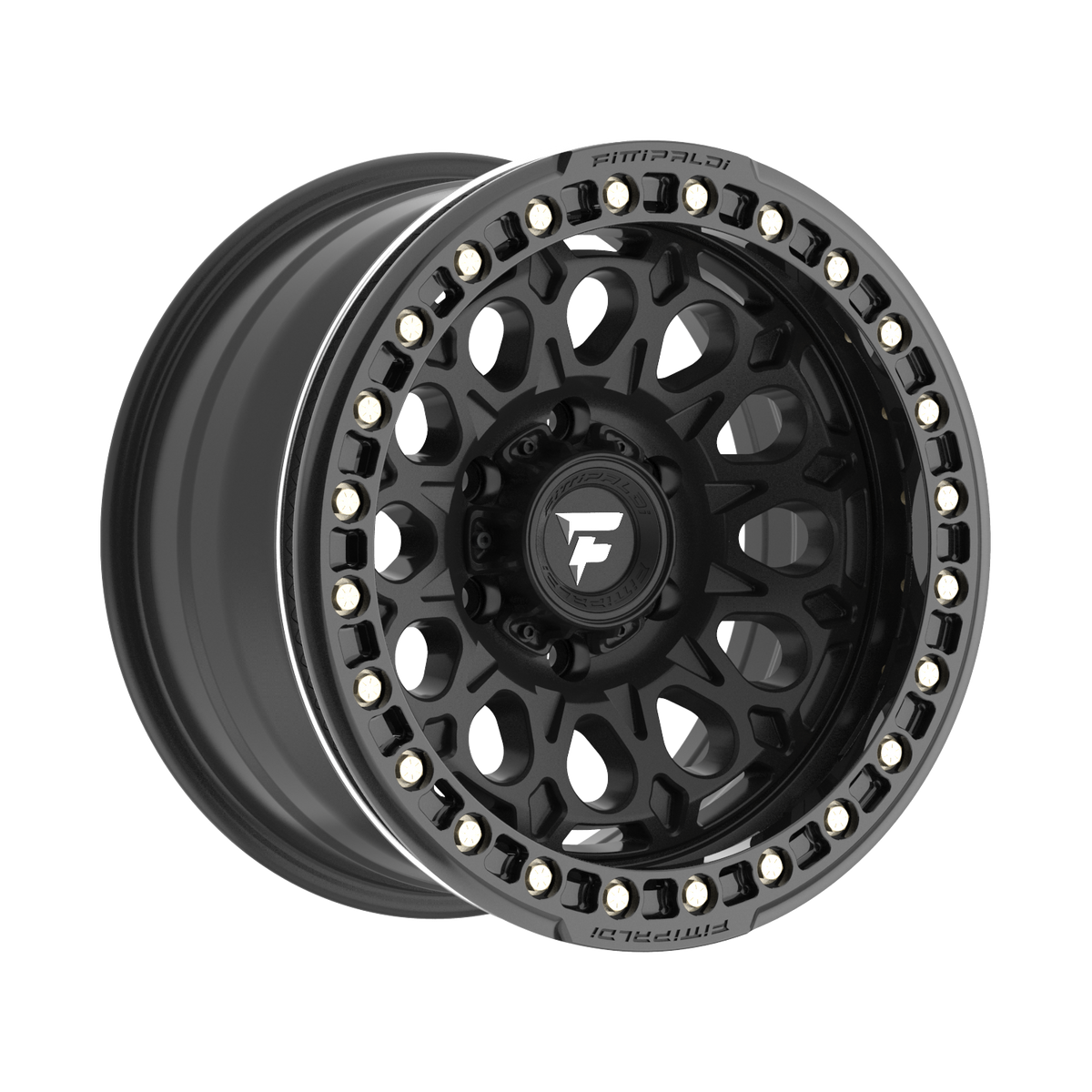 Fittipaldi FB153 Custom Wheel Satin Black with Gloss Black Forged Ring