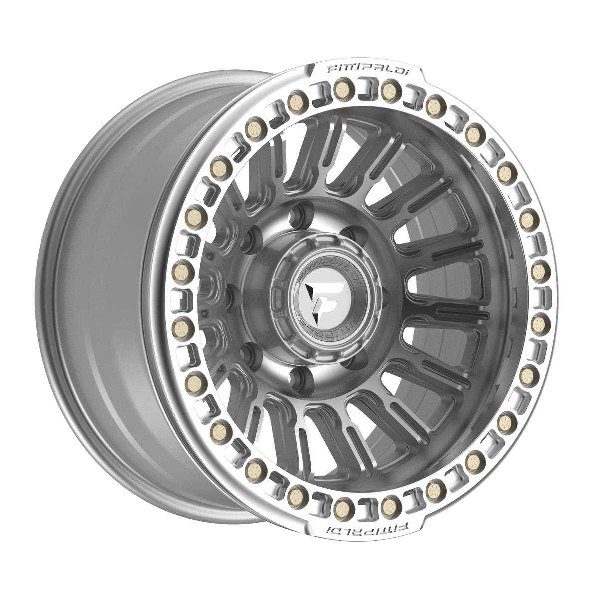 Fittipaldi FB152 Custom Wheel Gloss Silver Machined with Machined Ring