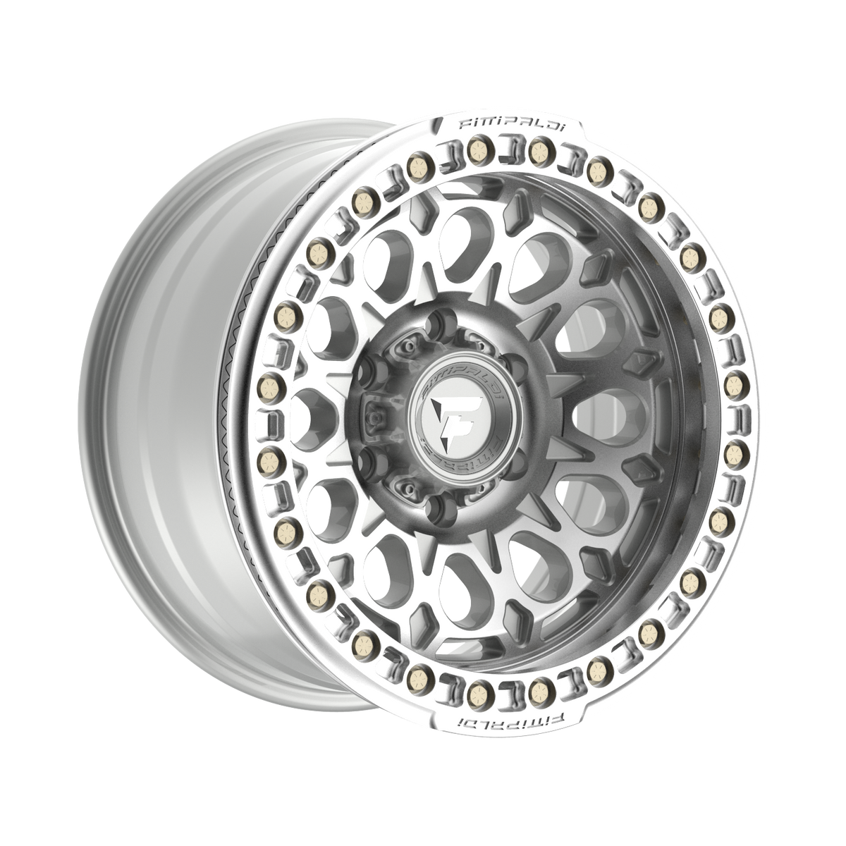 Fittipaldi FB153 Custom Wheel Gloss Silver Machined with Machined Ring