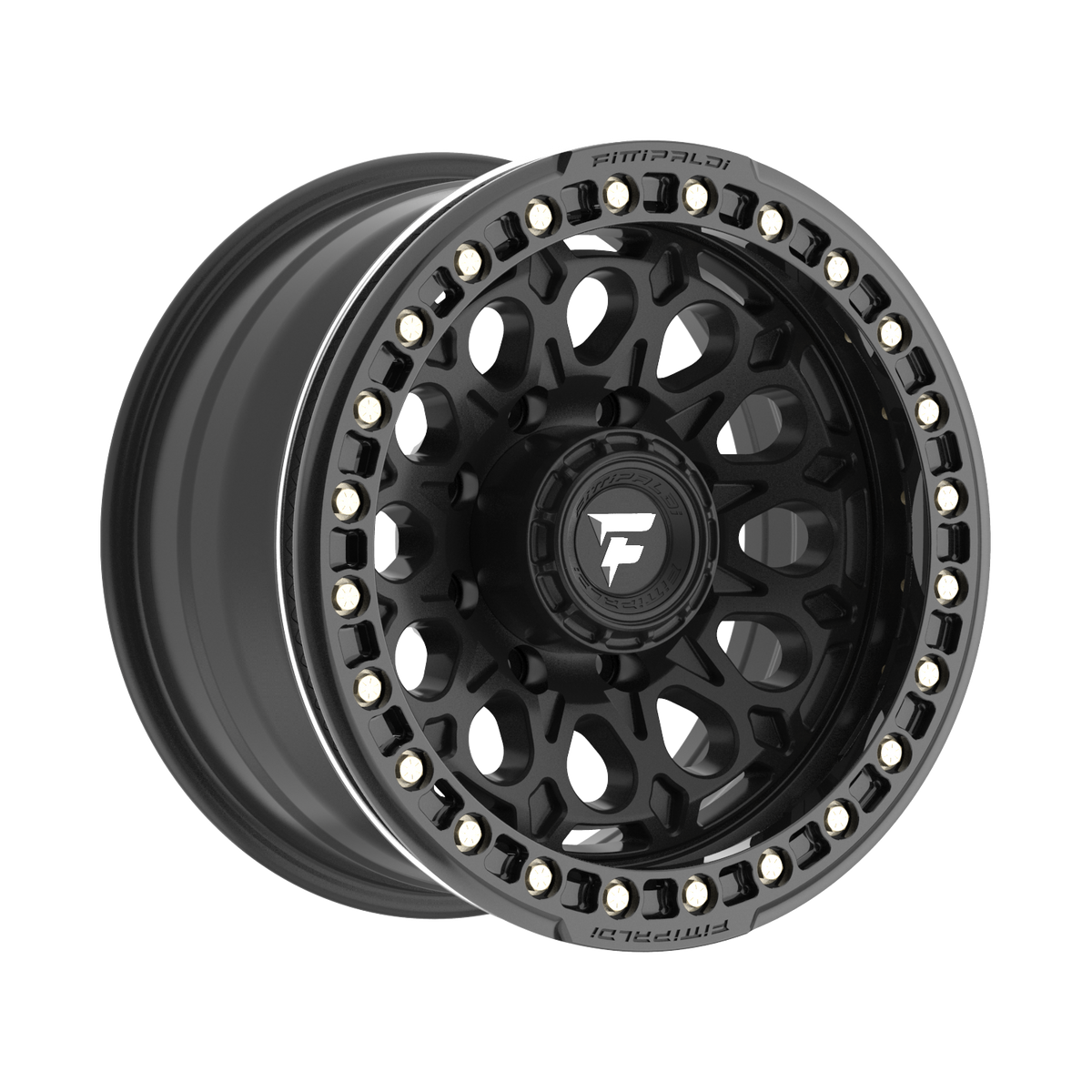 Fittipaldi FB153 Custom Wheel Satin Black with Gloss Black Forged Ring