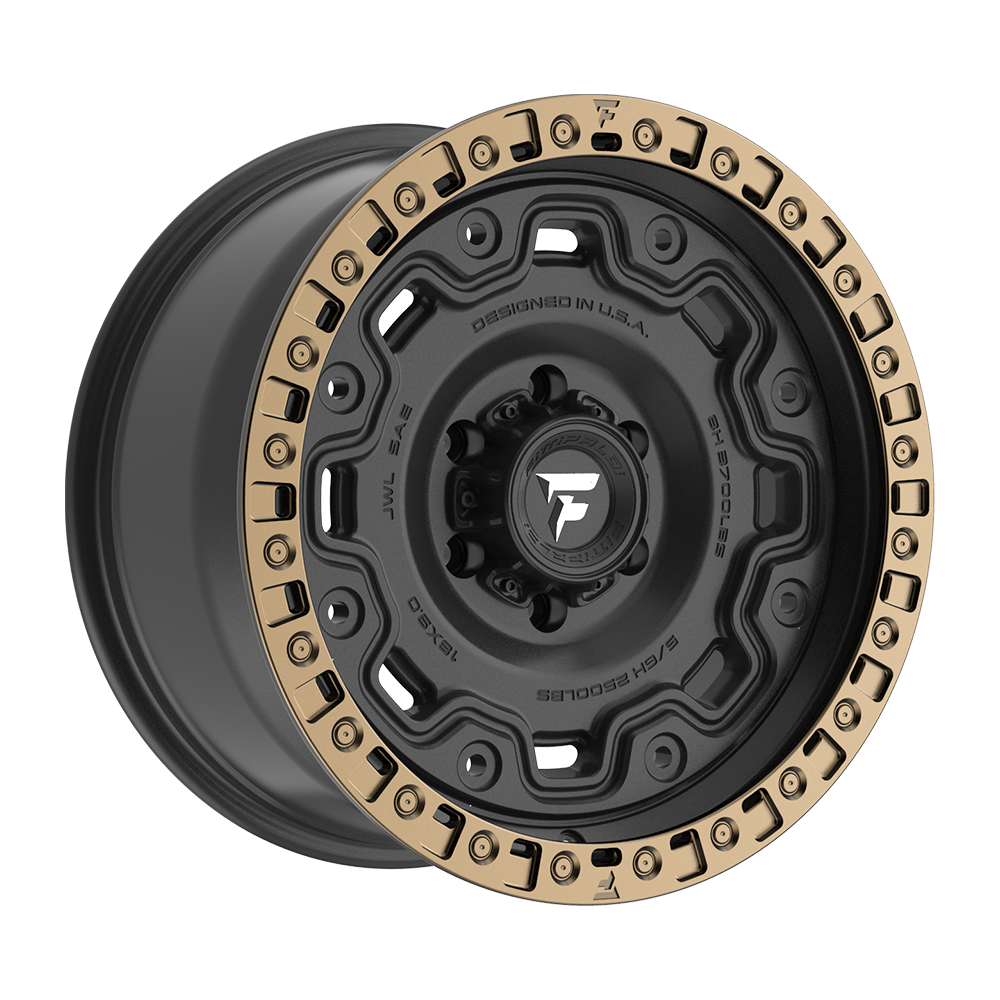 Fittipaldi FT100 Custom Wheel Satin Black with Bronze Ring