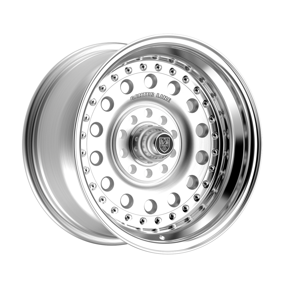 Center Line Pro Stock Custom Wheel Brushed Center with Polished Step Lip