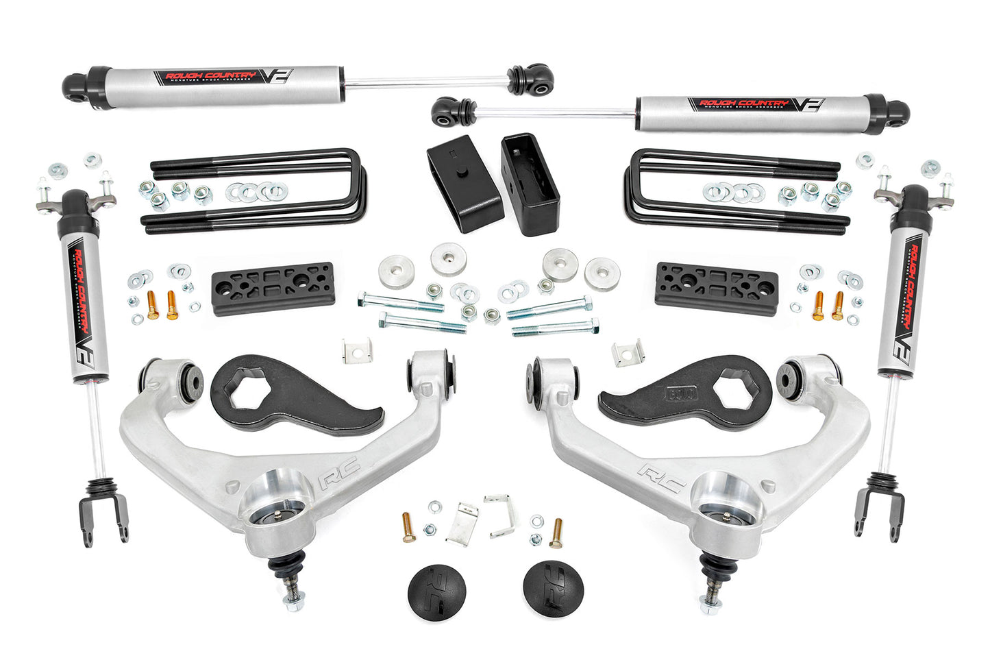 Rough Country 3 Inch Lift Kit | UCAs | V2 | Chevy/GMC Sierra 3500 HD/Silverado 3500 HD (20-26)