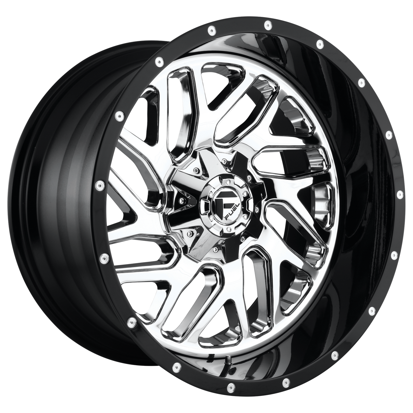 Fuel D211 TRITON CHROME PLATED GLOSS BLACK LIP
