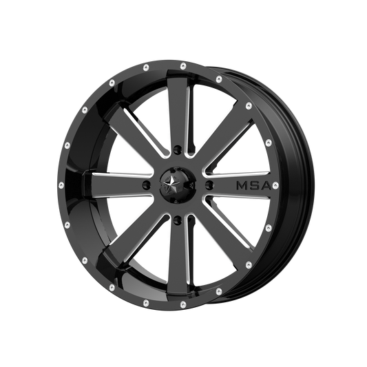MSA Offroad Wheels M34 FLASH GLOSS BLACK MILLED