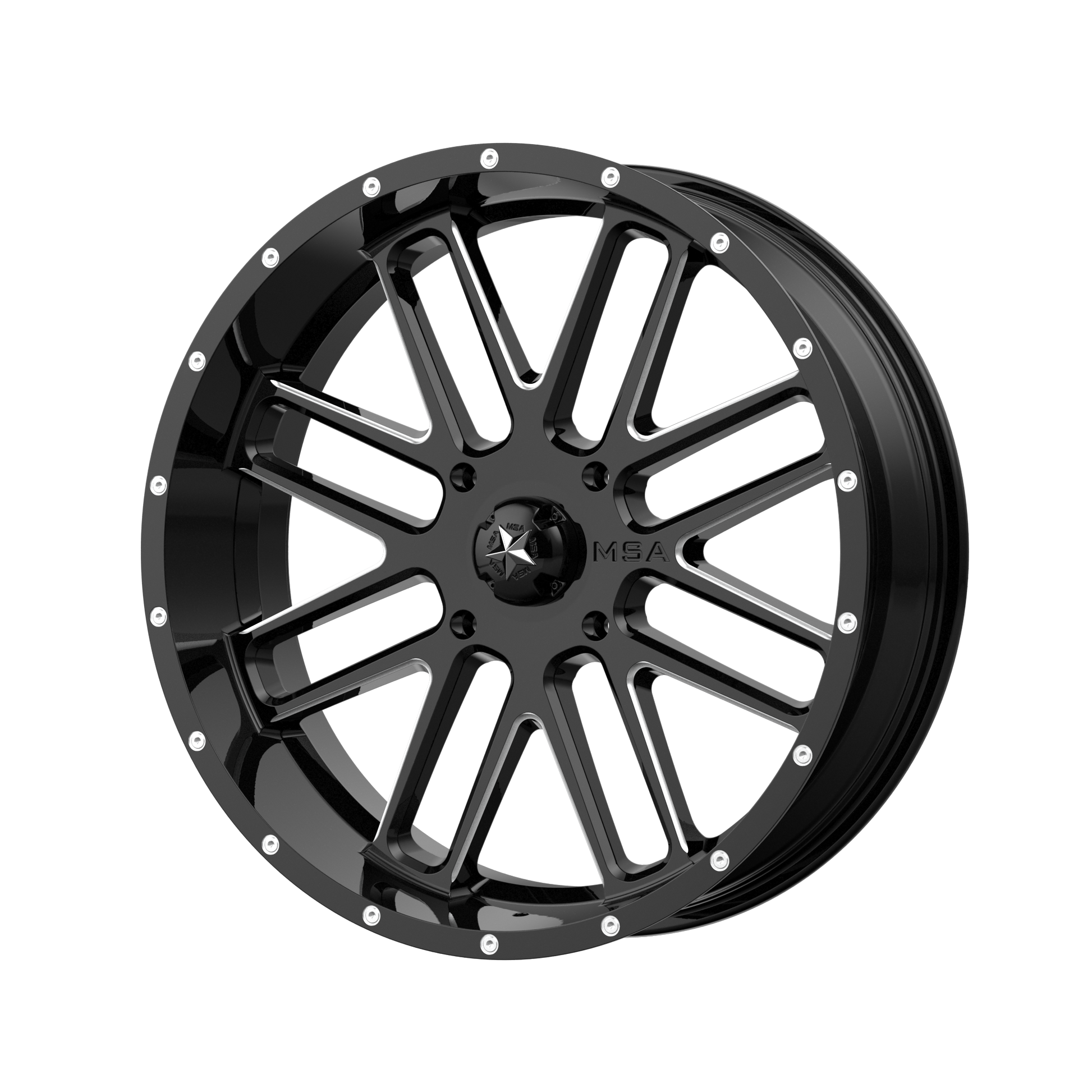 MSA Offroad Wheels M35 BANDIT GLOSS BLACK MILLED