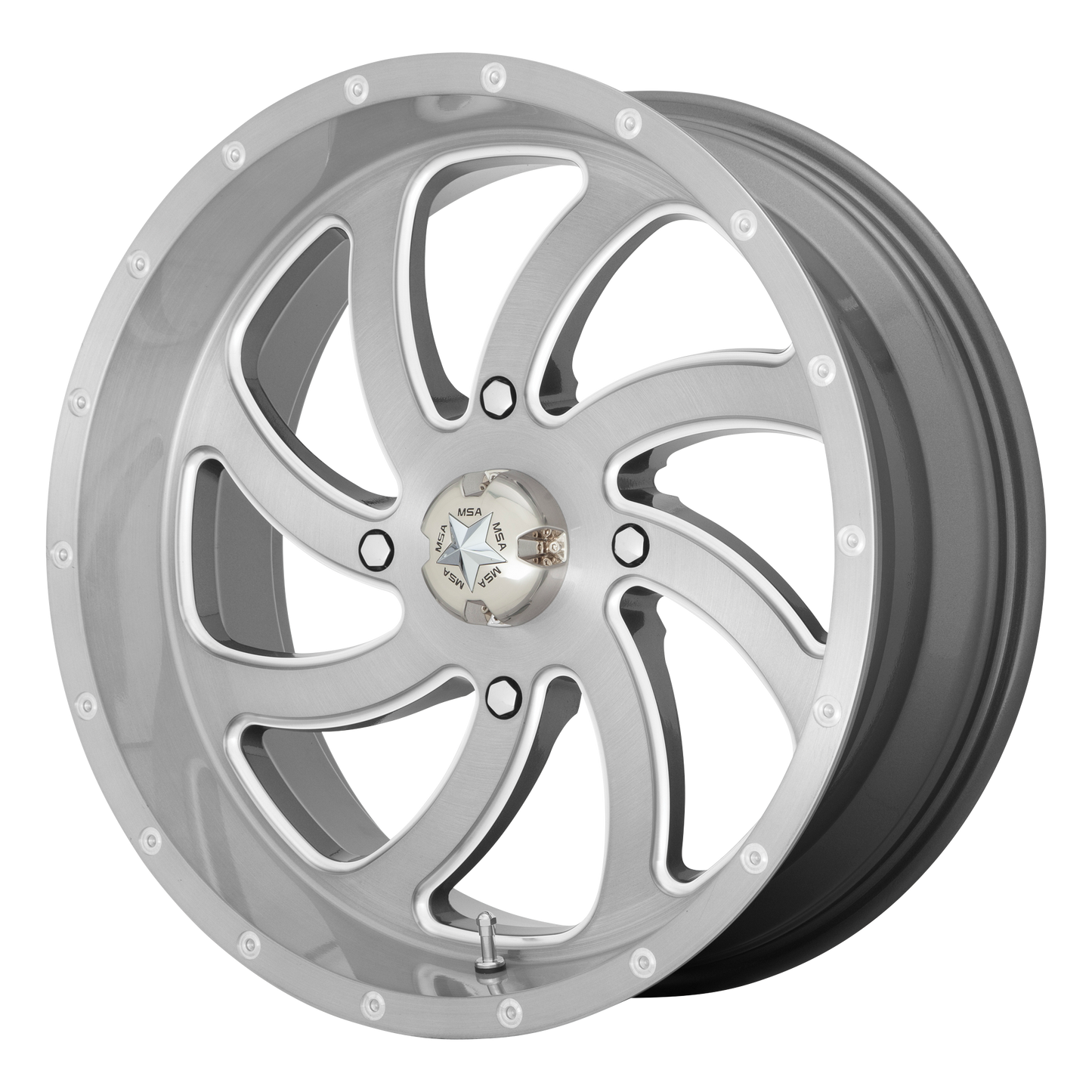 MSA Offroad Wheels M36 SWITCH BRUSHED TITANIUM