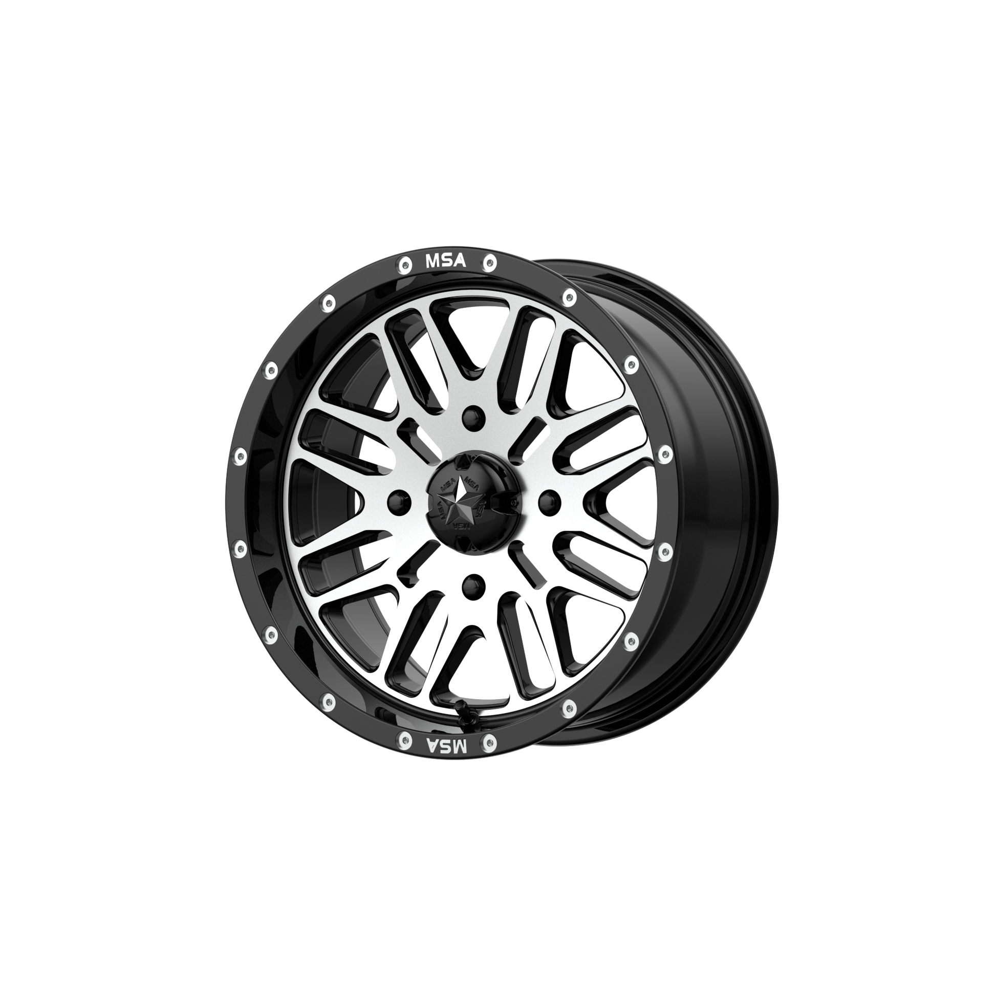 MSA Offroad Wheels M38 BRUTE GLOSS BLACK MACHINED