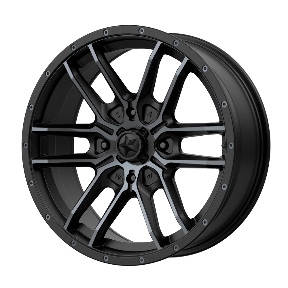 MSA Offroad Wheels M43 FANG SATIN BLACK WITH TITANIUM TINT