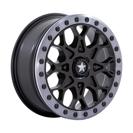 MSA Offroad Wheels M48 PORTAL BEADLOCK SATIN BLACK WITH GRAY TINT RING