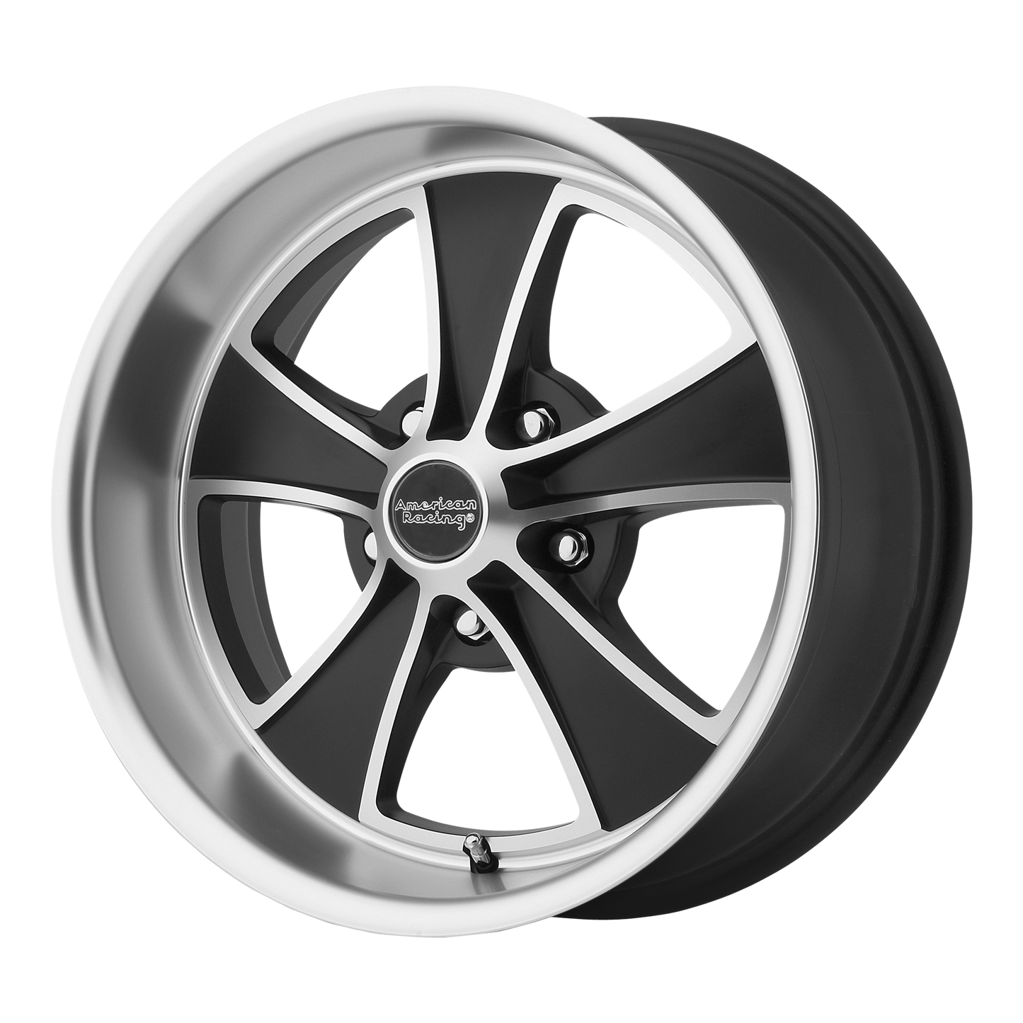 American Racing Vintage VN808 MACH 5 SATIN BLACK MACHINED
