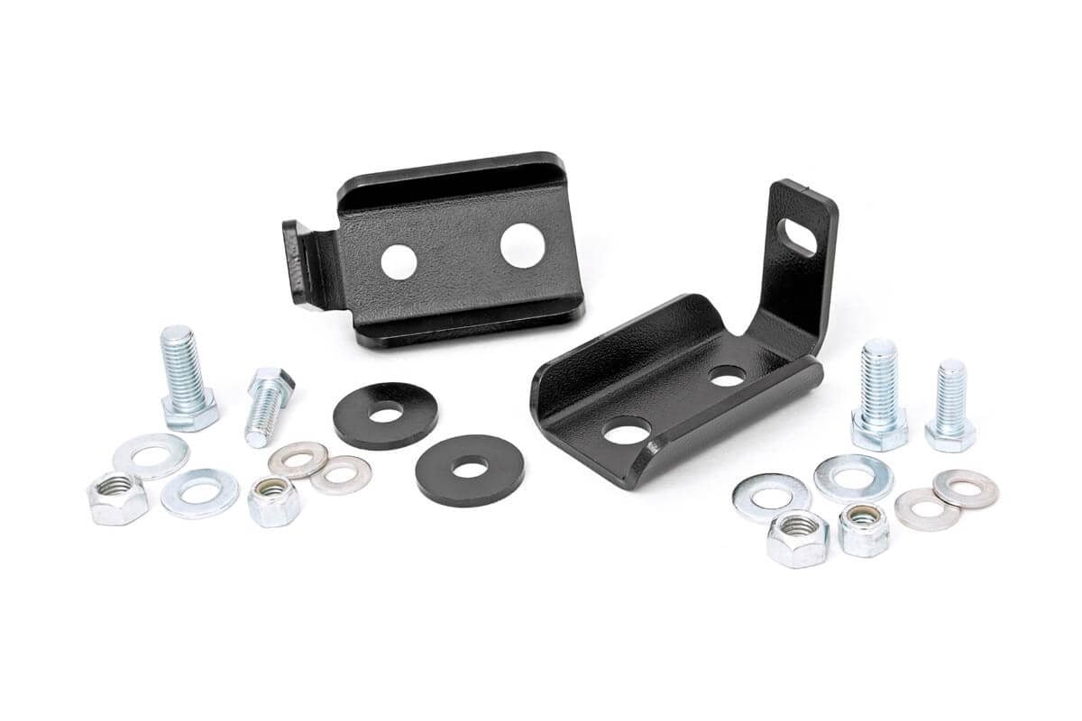 Rough Country Shock Relocation Brackets | Front | Jeep Wrangler JK/Wrangler Unlimited (07-18)