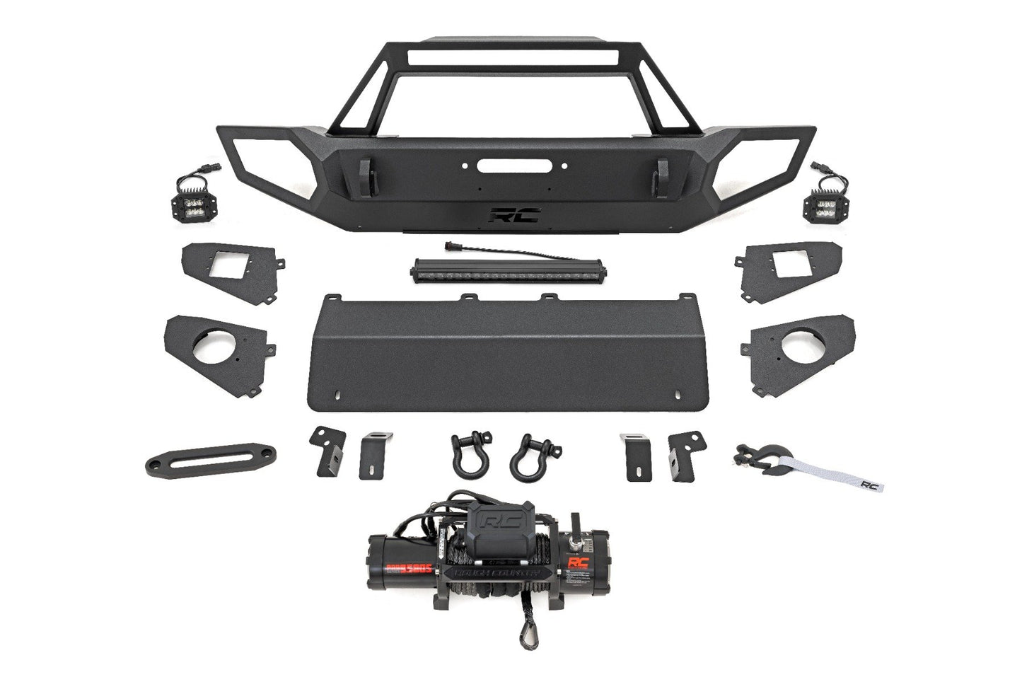 Rough Country Front Winch Bumper | 9500S | Jeep Gladiator JT/Wrangler JK & JL/Wrangler Unlimited 4WD