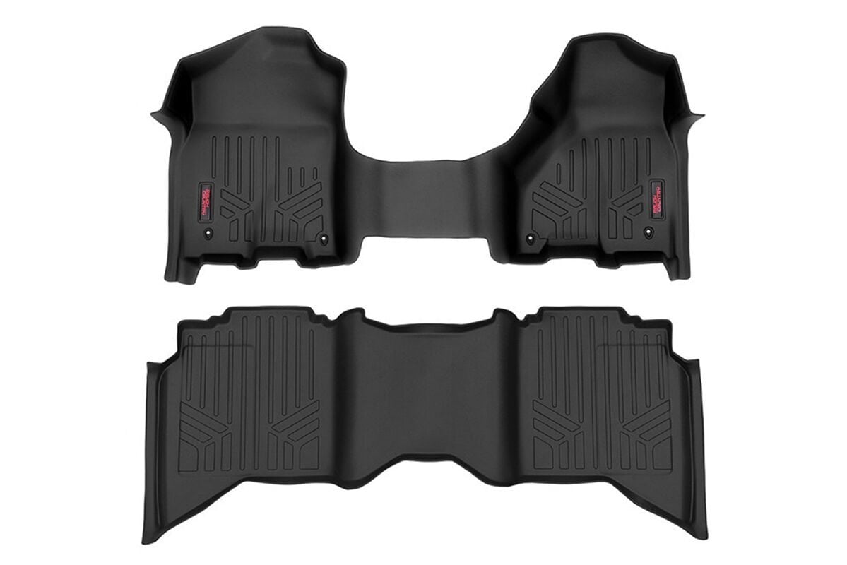 Rough Country Floor Mats | FR & RR | Crew/Mega Cab | Ram 1500 2WD/4WD (2012-2018 & Classic)