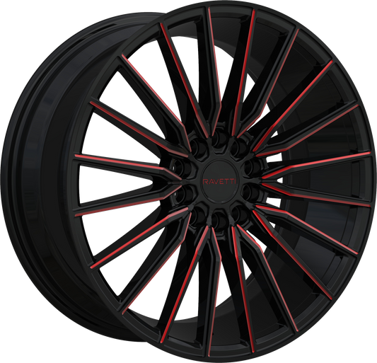 RAVETTI M18 BLACK AND RED MILLED