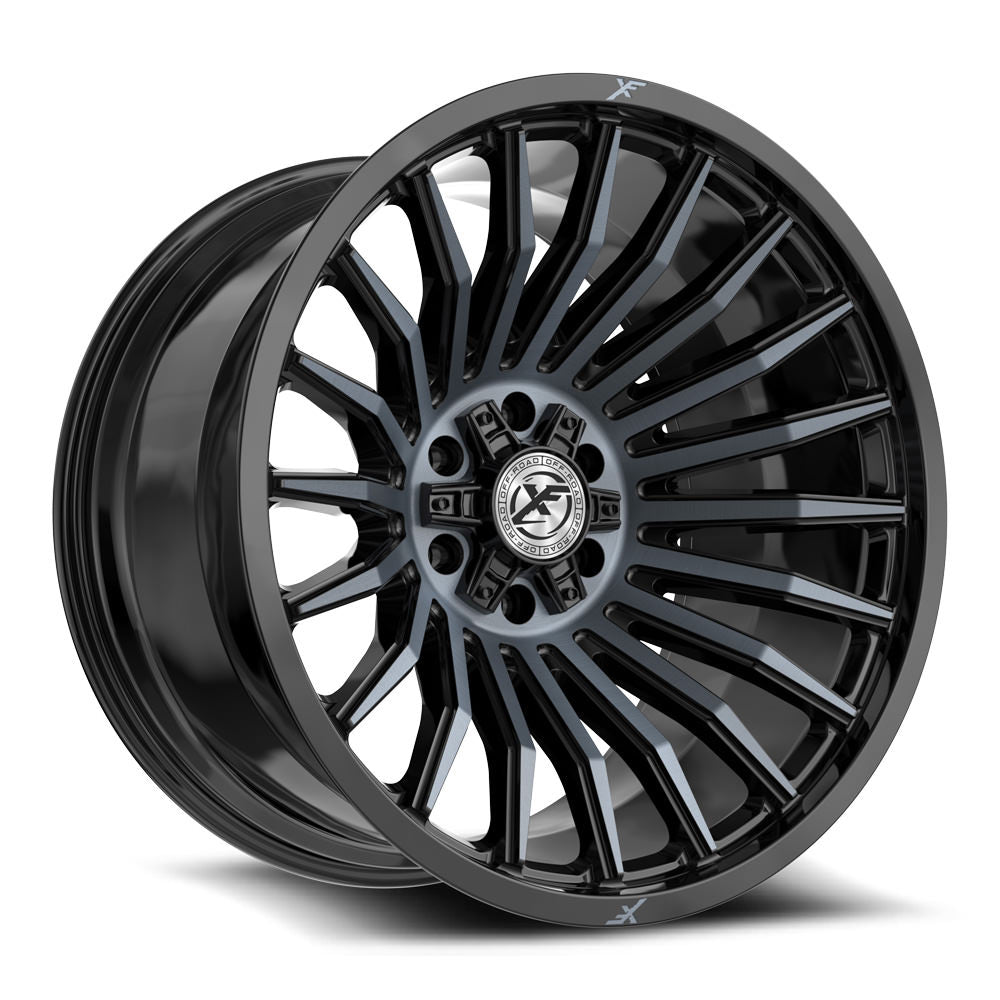 XF Off-Road XF-231 Gloss Black & Machined Titanium Double Dark Tint