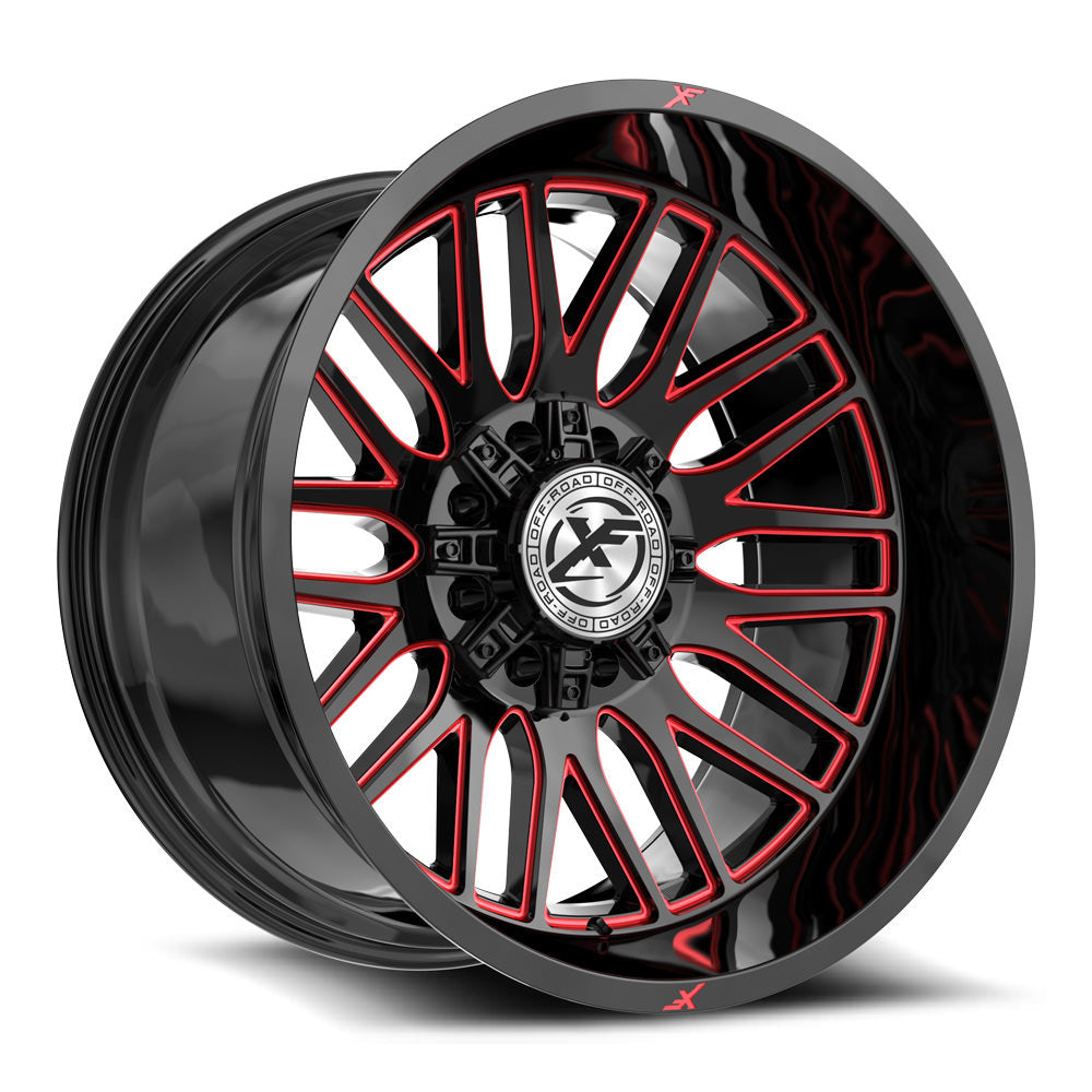 XF Off-Road XF-240 Gloss Black & Red Milled