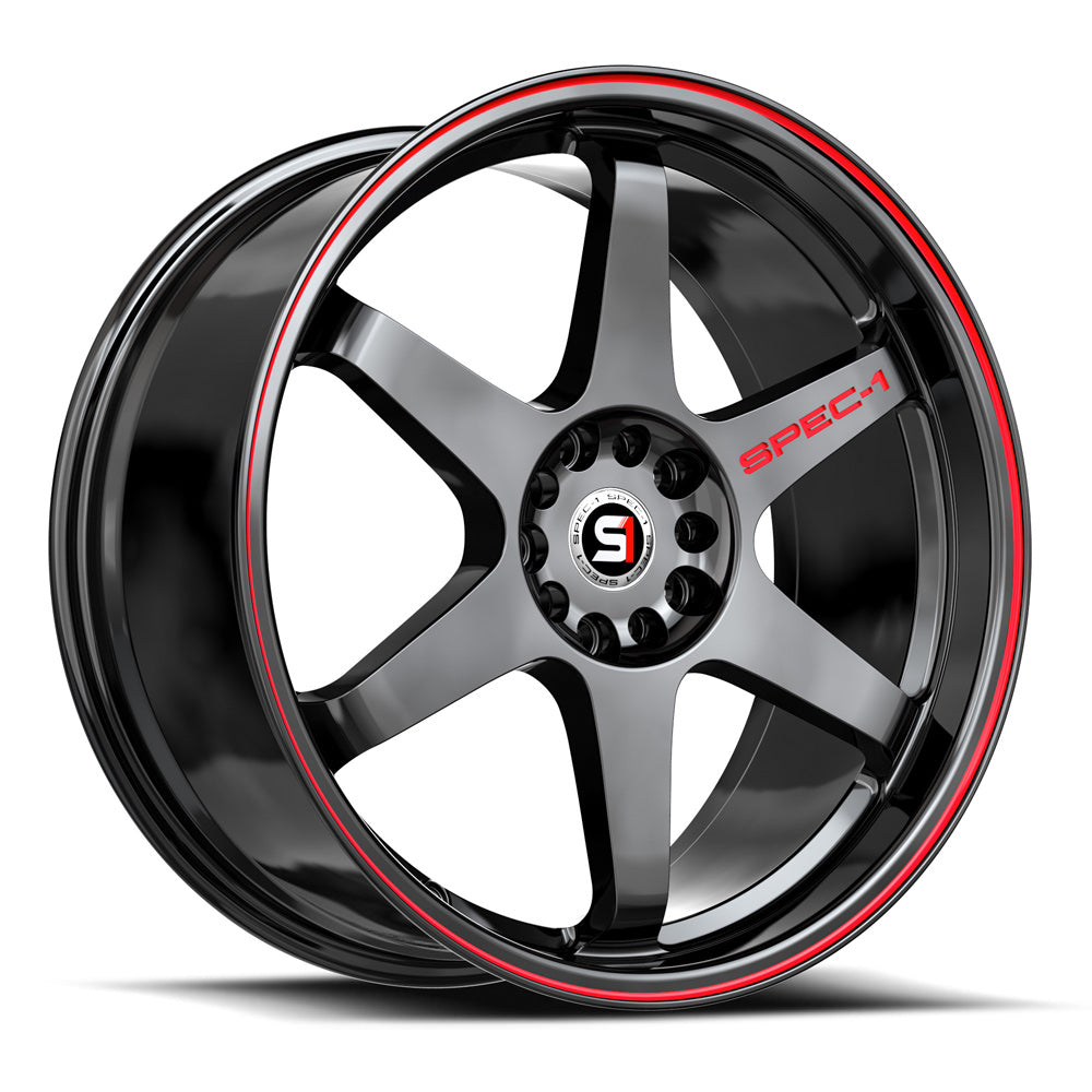 Spec-1 SPT-33 Gloss Black & Red Line