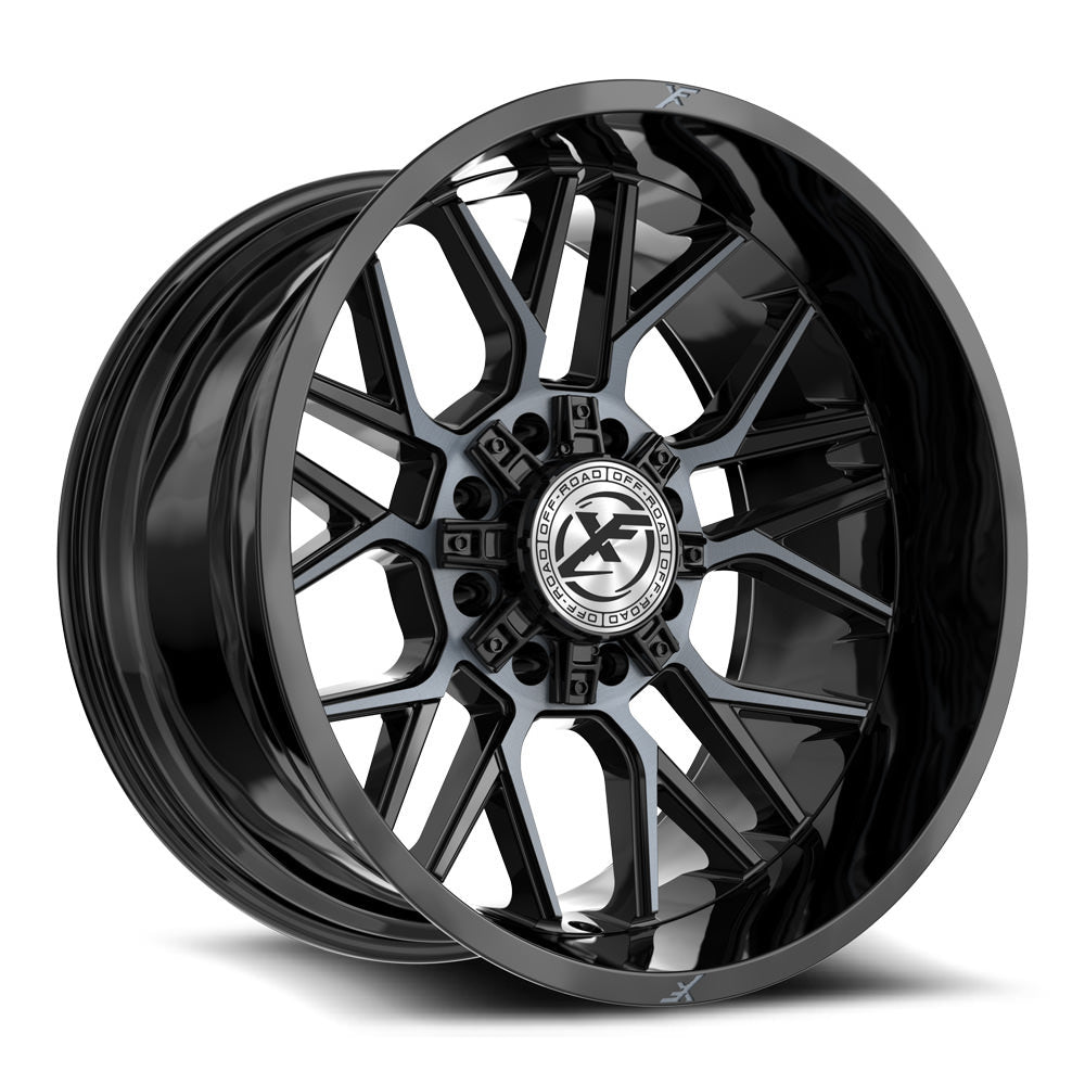 XF Off-Road XF-235 Gloss Black & Machined Titanium Double Dark Tint