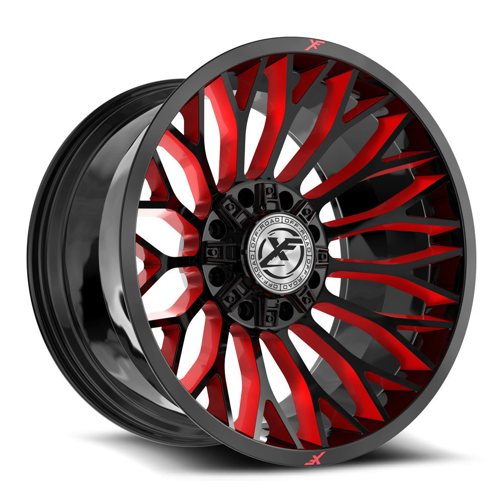 XF Off-Road XF-237 Gloss Black & Red Milled