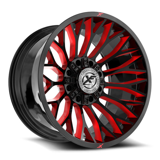 XF Off-Road XF-237 Gloss Black & Red Milled