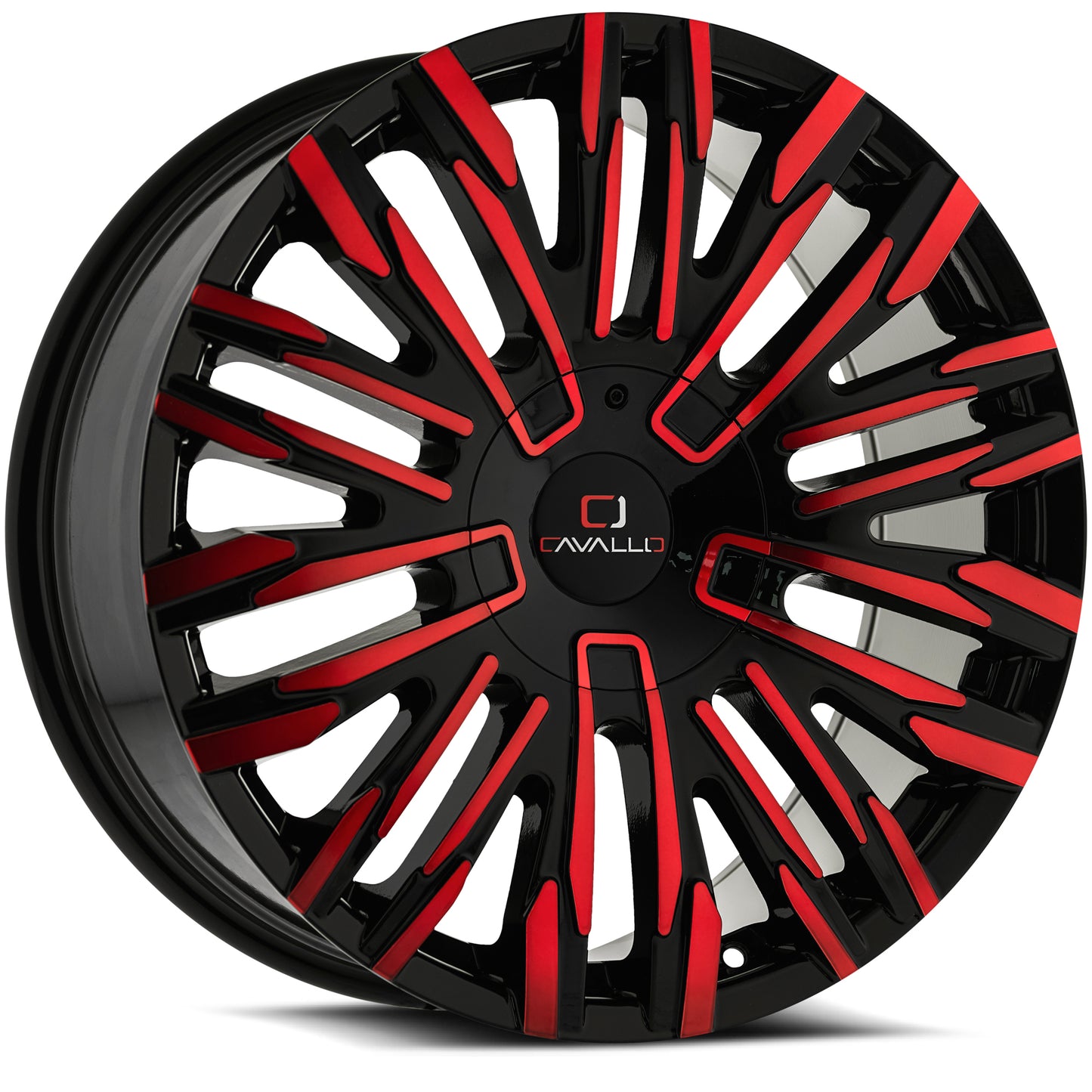 Cavallo CLV-28 Gloss Black & Red Milled