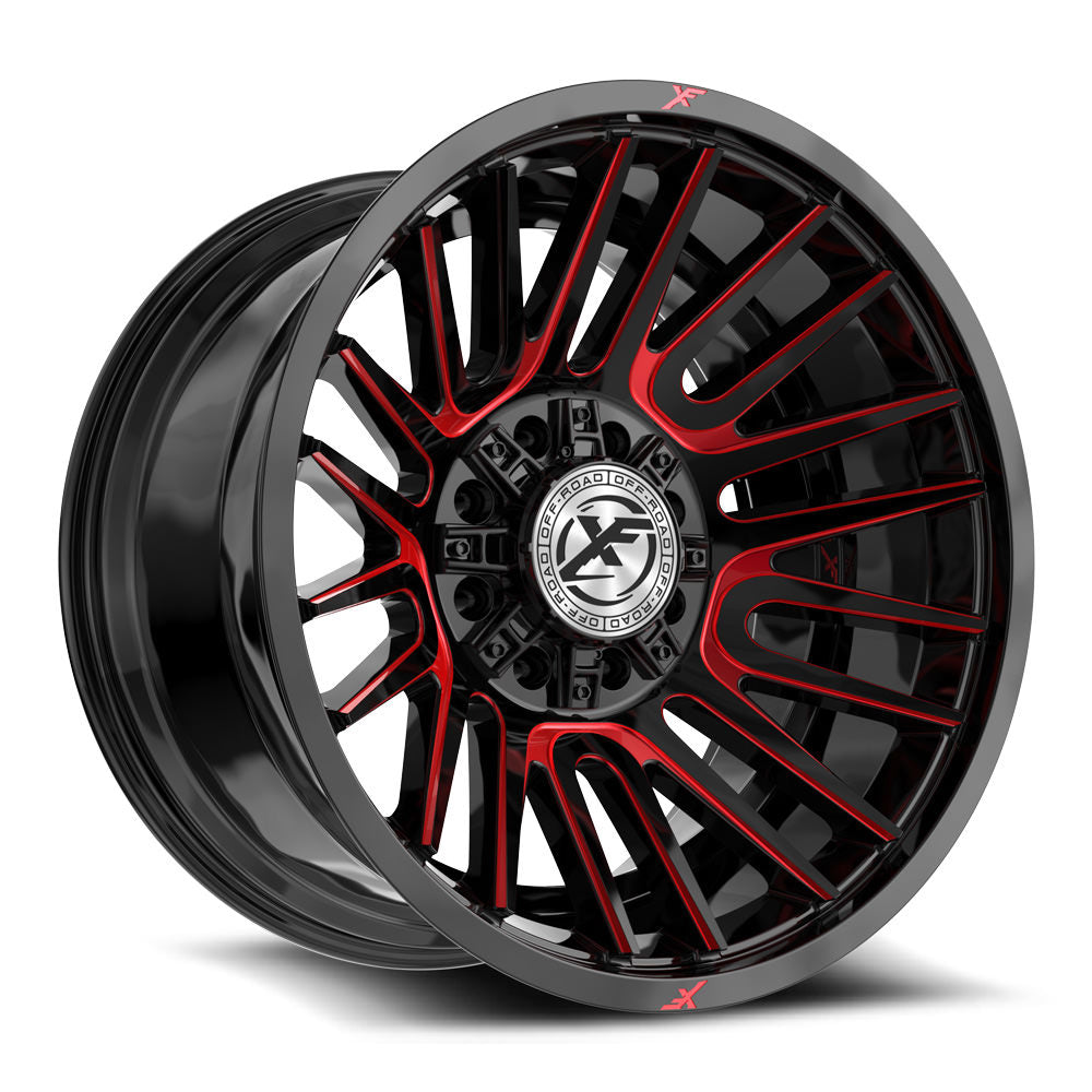 XF Off-Road XF-234 Gloss Black & Red Machined