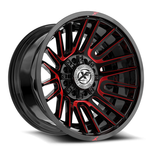 XF Off-Road XF-234 Gloss Black & Red Machined